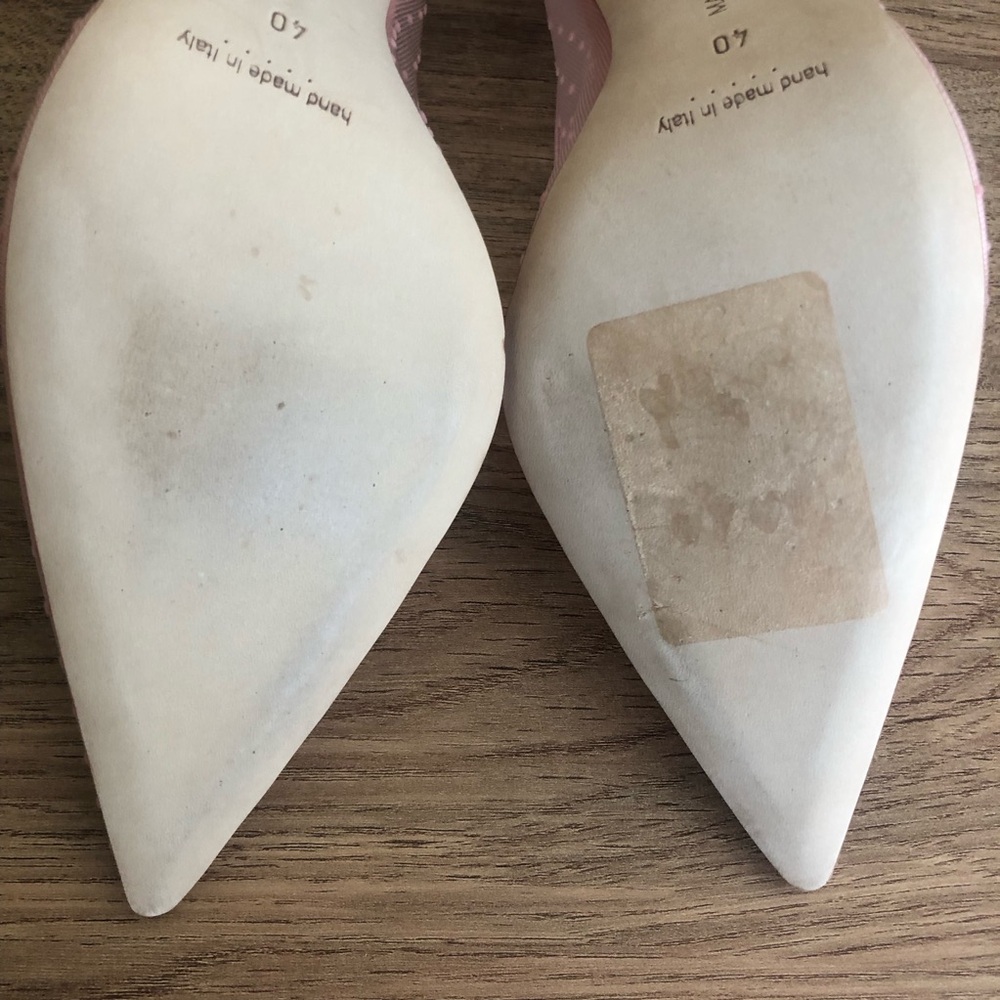 NIB $795 Manolo Blahnik BB Swiss Dot Pointed Toe Pump in Pink - size 10 / 40! - Picture 12 of 16